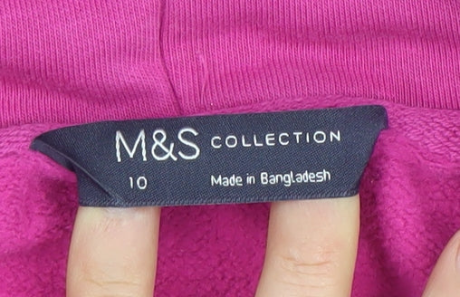 Womens UK Size 10 Marks and Spencer Pink Pullover Hoodie