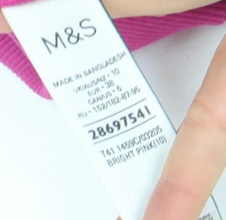 Womens UK Size 10 Marks and Spencer Pink Pullover Hoodie