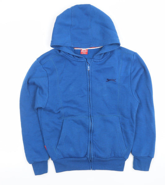 Boys UK Size 7-8 Years Slazenger Blue Full Zip Hoodie