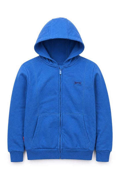 Boys UK Size 7-8 Years Slazenger Blue Full Zip Hoodie
