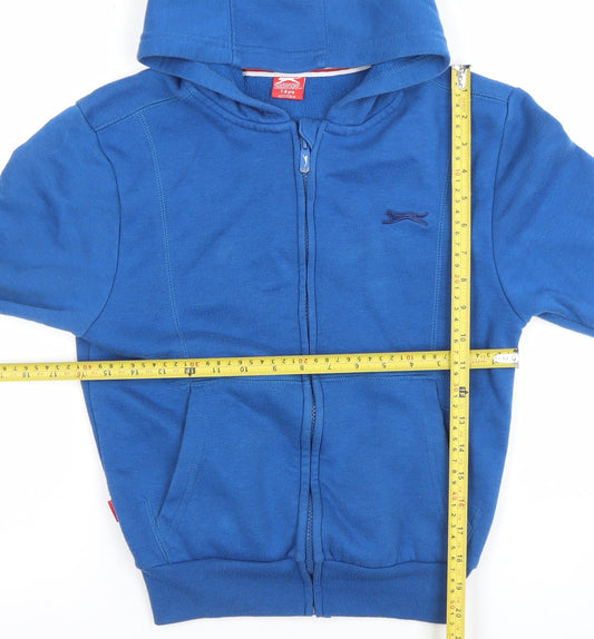 Boys UK Size 7-8 Years Slazenger Blue Full Zip Hoodie
