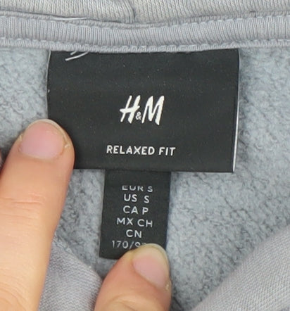 Mens UK Size S H&M Grey Pullover Hoodie