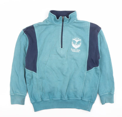 O’Neills Boys Blue 8-9 Years 1/2 Zip Sweatshirt Scoil Iosa Oranmore