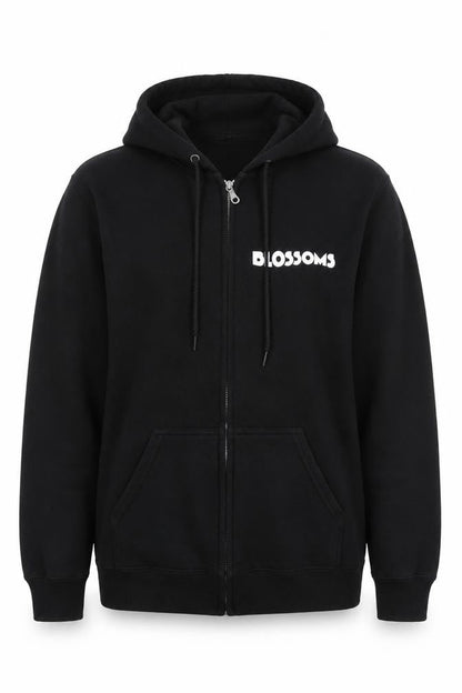 Womens UK Size S Gildan Black Full Zip Hoodie