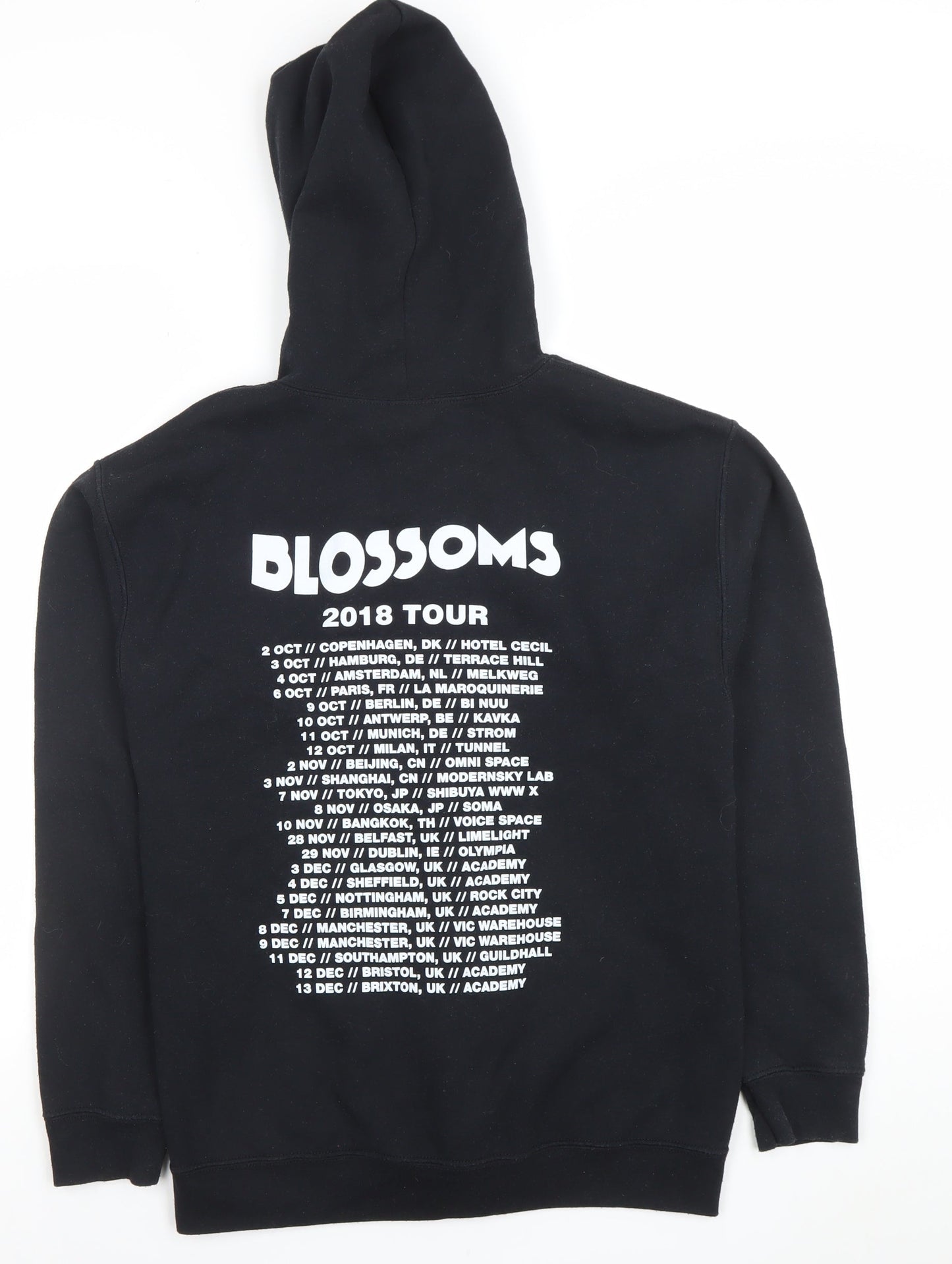 Womens UK Size S Gildan Black Full Zip Hoodie