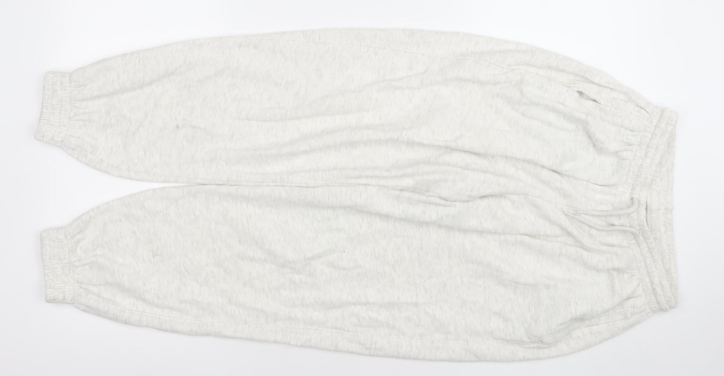 H&M Women Ivory XS Fleece Jogger Sweatpants