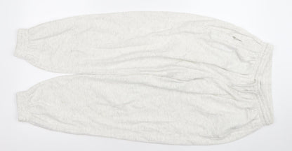 H&M Women Ivory XS Fleece Jogger Sweatpants