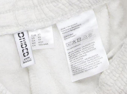H&M Women Ivory XS Fleece Jogger Sweatpants