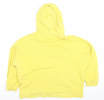 Womens UK Size 12 Pull&Bear Yellow Pullover Hoodie