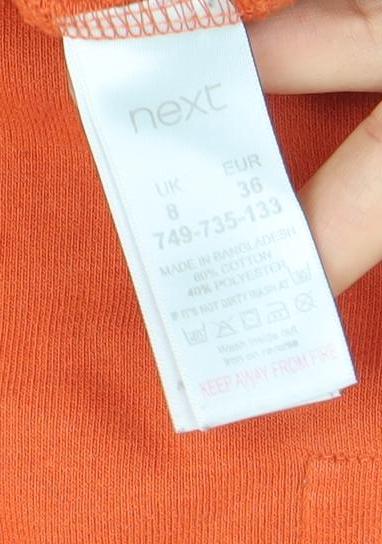 Womens UK Size 8 NEXT Orange Pullover Sweatshirt
