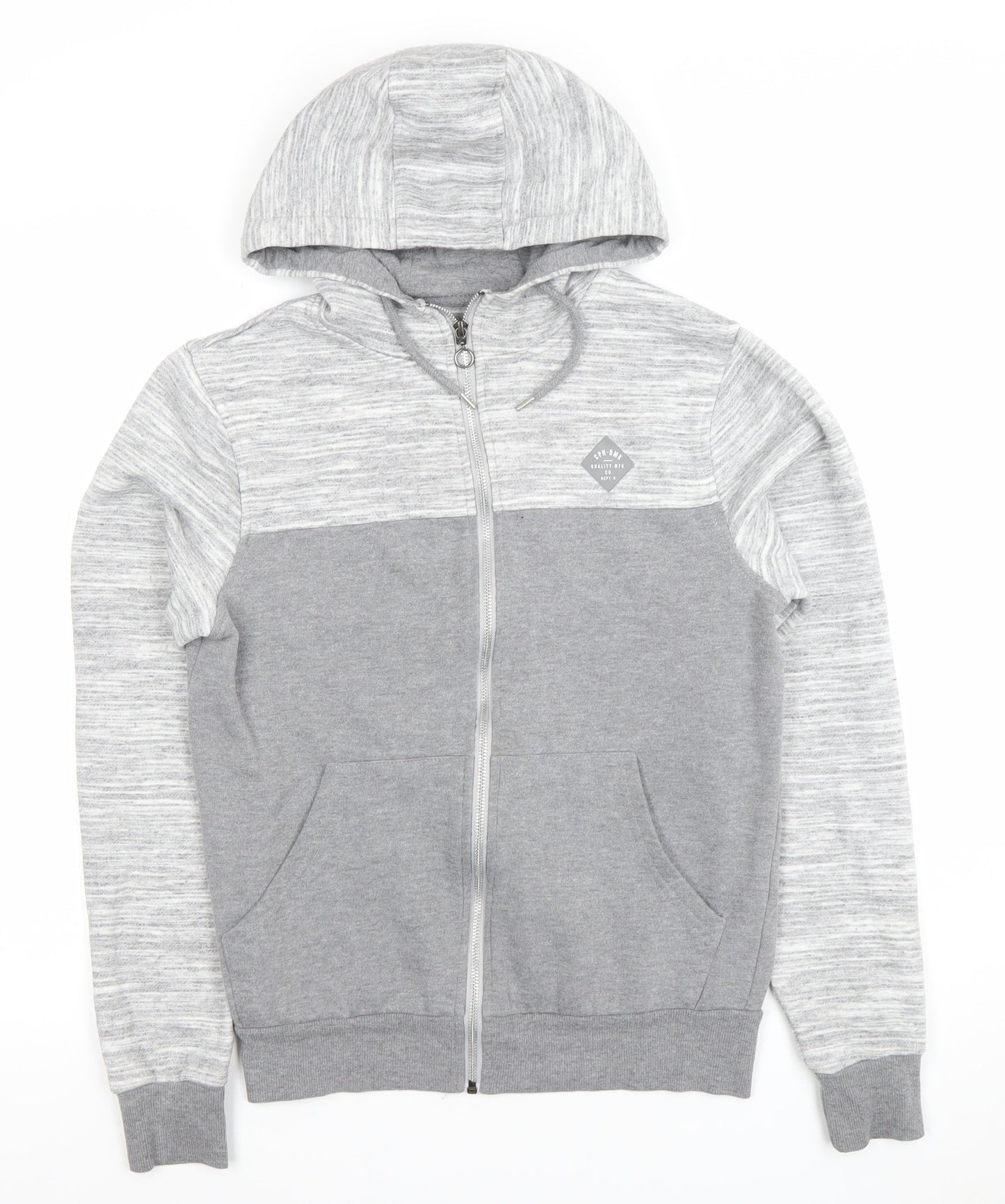 Primark Men's Grey Full Zip Hoodie XS Regular Fit