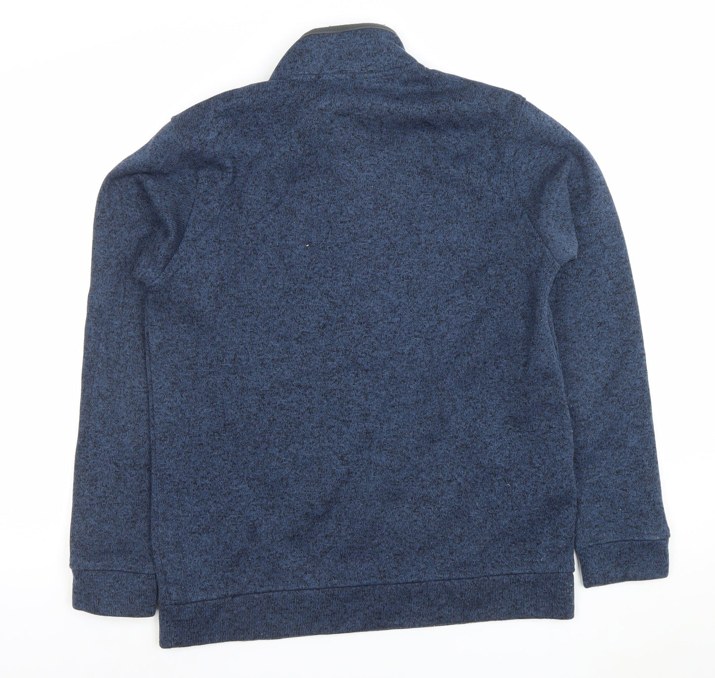 Mens UK Size M Eddie Bauer Blue Henley Sweatshirt
