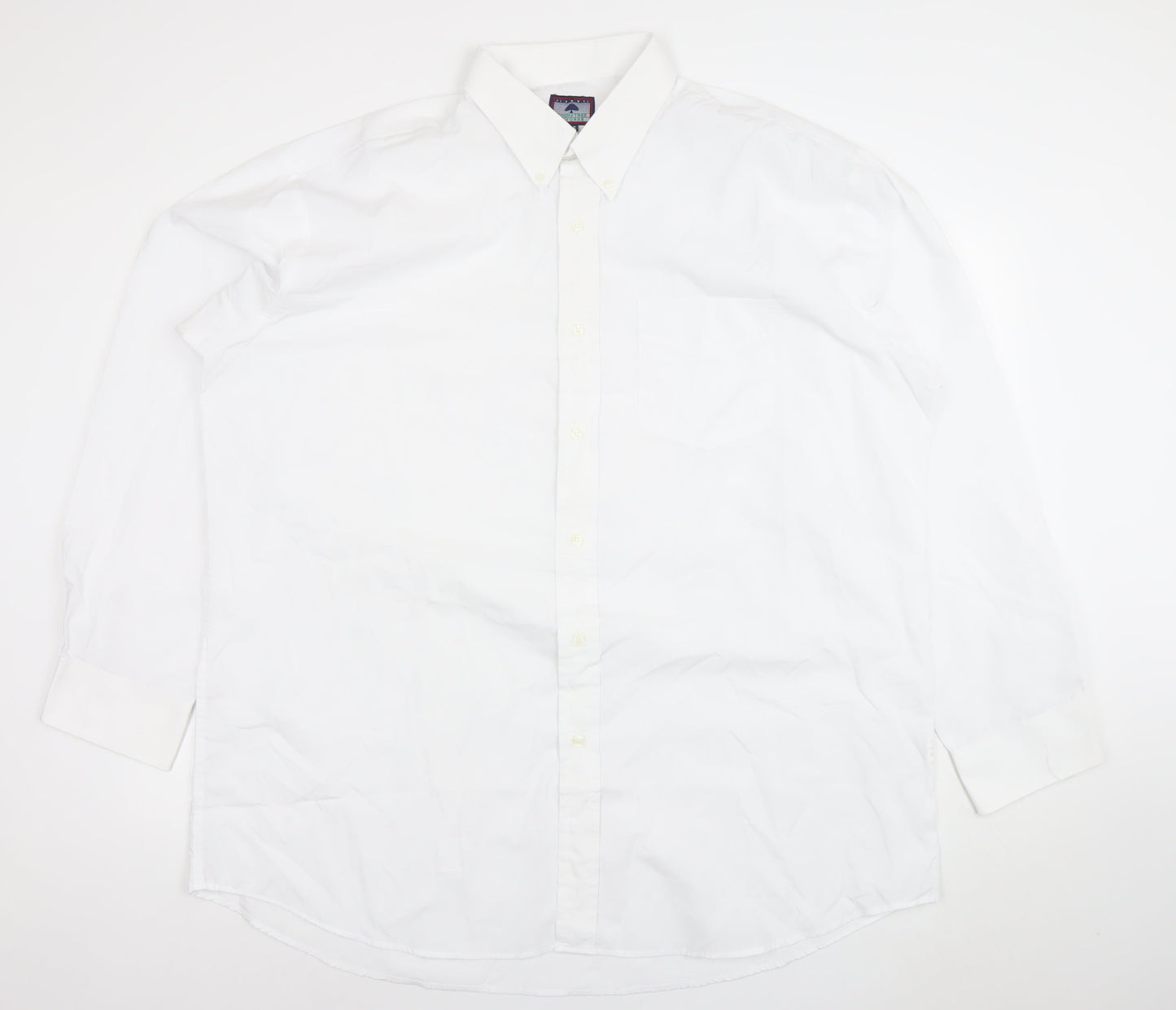 Mens UK Collar Size 46 Roundtree & Yorke Smart White  Dress Shirt