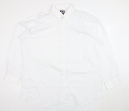 Mens UK Collar Size 46 Roundtree & Yorke Smart White  Dress Shirt