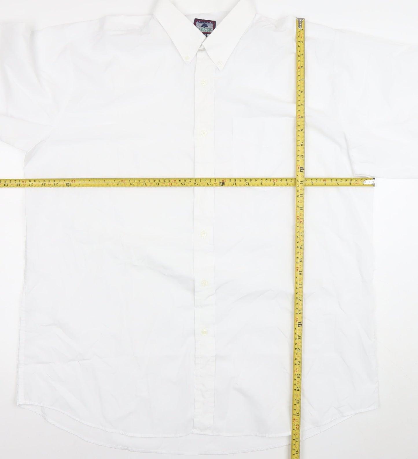 Mens UK Collar Size 46 Roundtree & Yorke Smart White  Dress Shirt