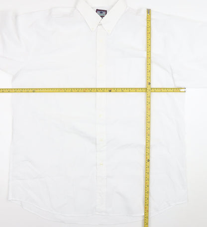 Mens UK Collar Size 46 Roundtree & Yorke Smart White  Dress Shirt
