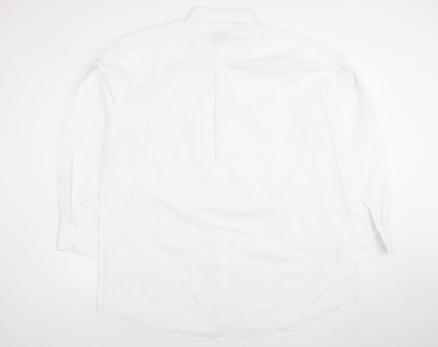 Mens UK Collar Size 46 Roundtree & Yorke Smart White  Dress Shirt