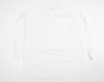 Mens UK Collar Size 46 Roundtree & Yorke Smart White  Dress Shirt