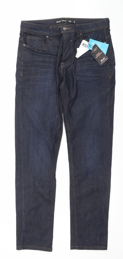 Denim Co. Men's Blue Slim Fit Jeans W32 L32 Dark Wash Denim