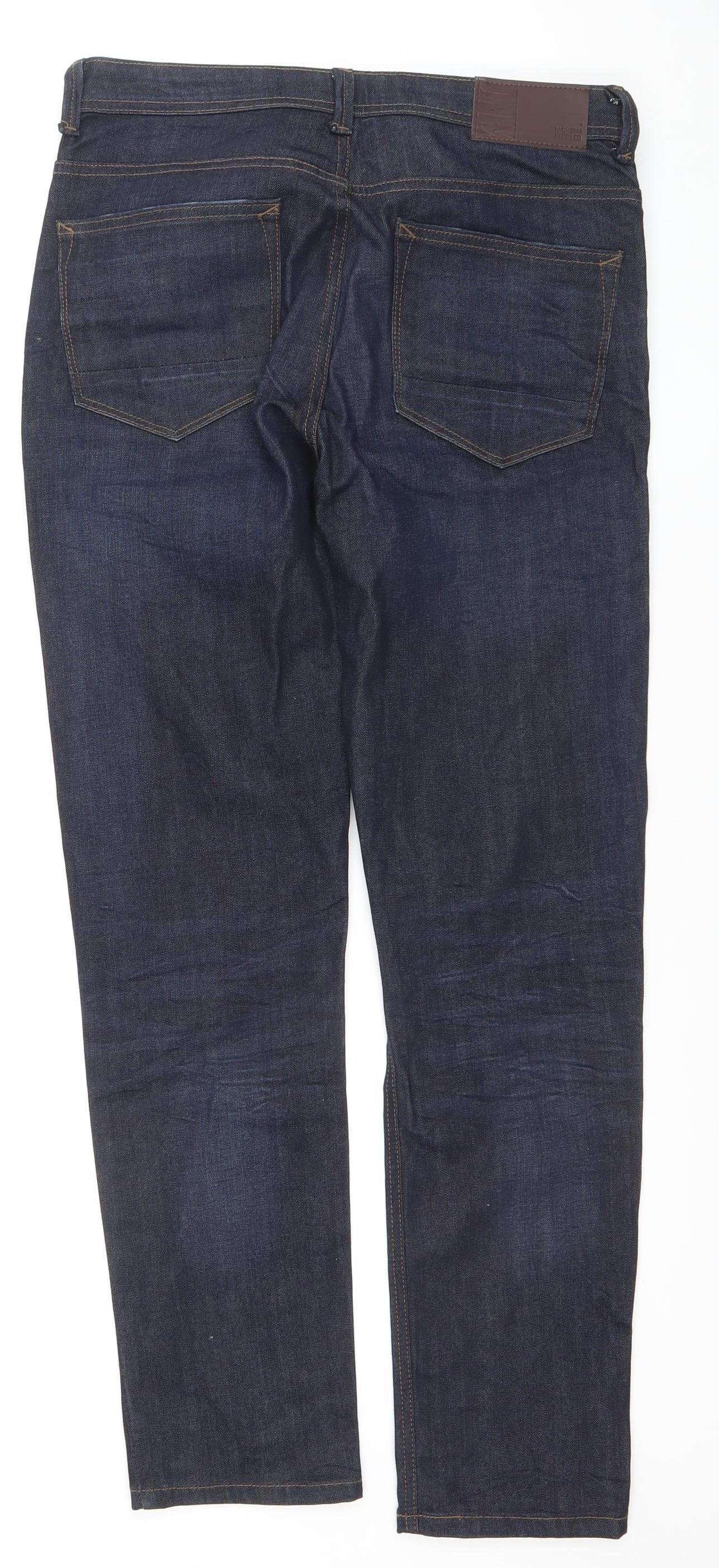 Denim Co. Men's Blue Slim Fit Jeans W32 L32 Dark Wash Denim