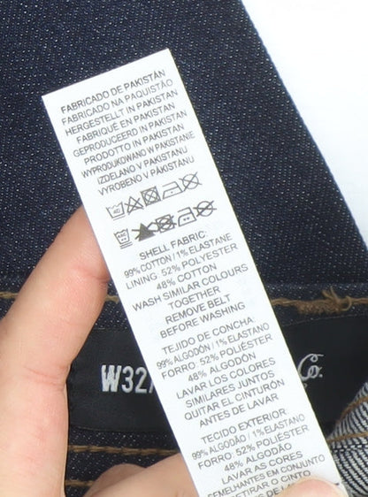 Denim Co. Men's Blue Slim Fit Jeans W32 L32 Dark Wash Denim