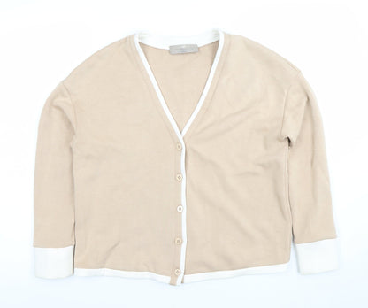 Womens UK Size S Paul Costelloe Living Beige Cardigan Jumper