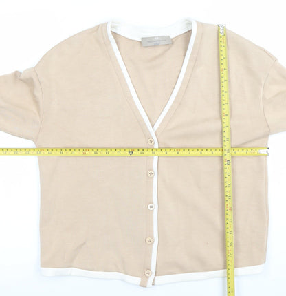 Womens UK Size S Paul Costelloe Living Beige Cardigan Jumper