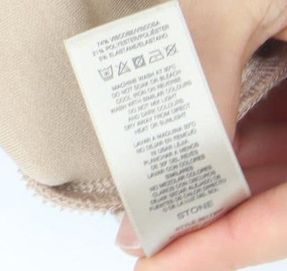 Womens UK Size S Paul Costelloe Living Beige Cardigan Jumper