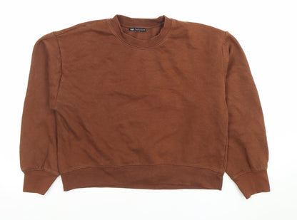 Womens UK Size L Zara Brown Pullover Sweatshirt