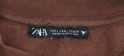 Womens UK Size L Zara Brown Pullover Sweatshirt