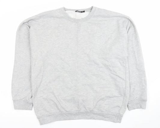 Womens UK Size XL Nasty Gal Grey Pullover Sweatshirt
