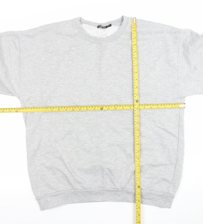 Womens UK Size XL Nasty Gal Grey Pullover Sweatshirt
