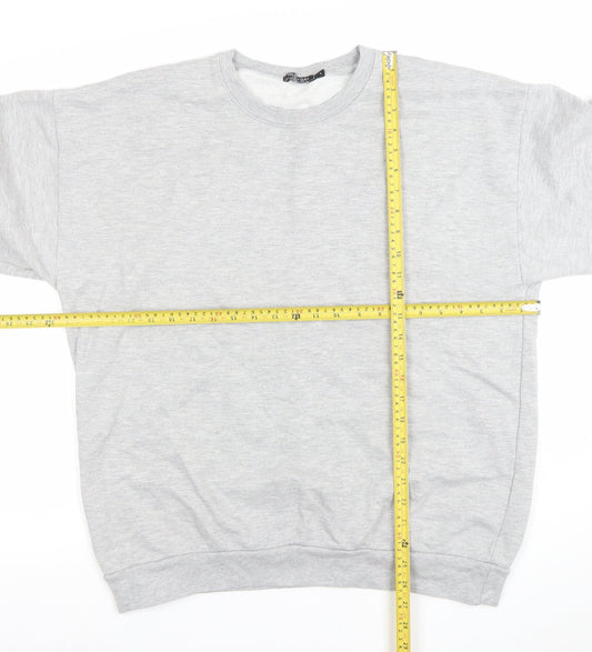 Womens UK Size XL Nasty Gal Grey Pullover Sweatshirt