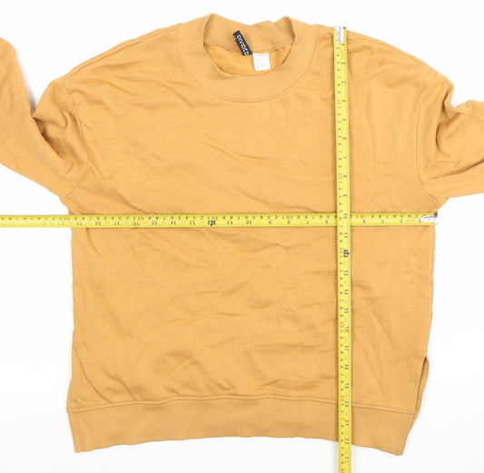 H&M Divided Women’s Beige Cotton Pullover Sweatshirt Size S