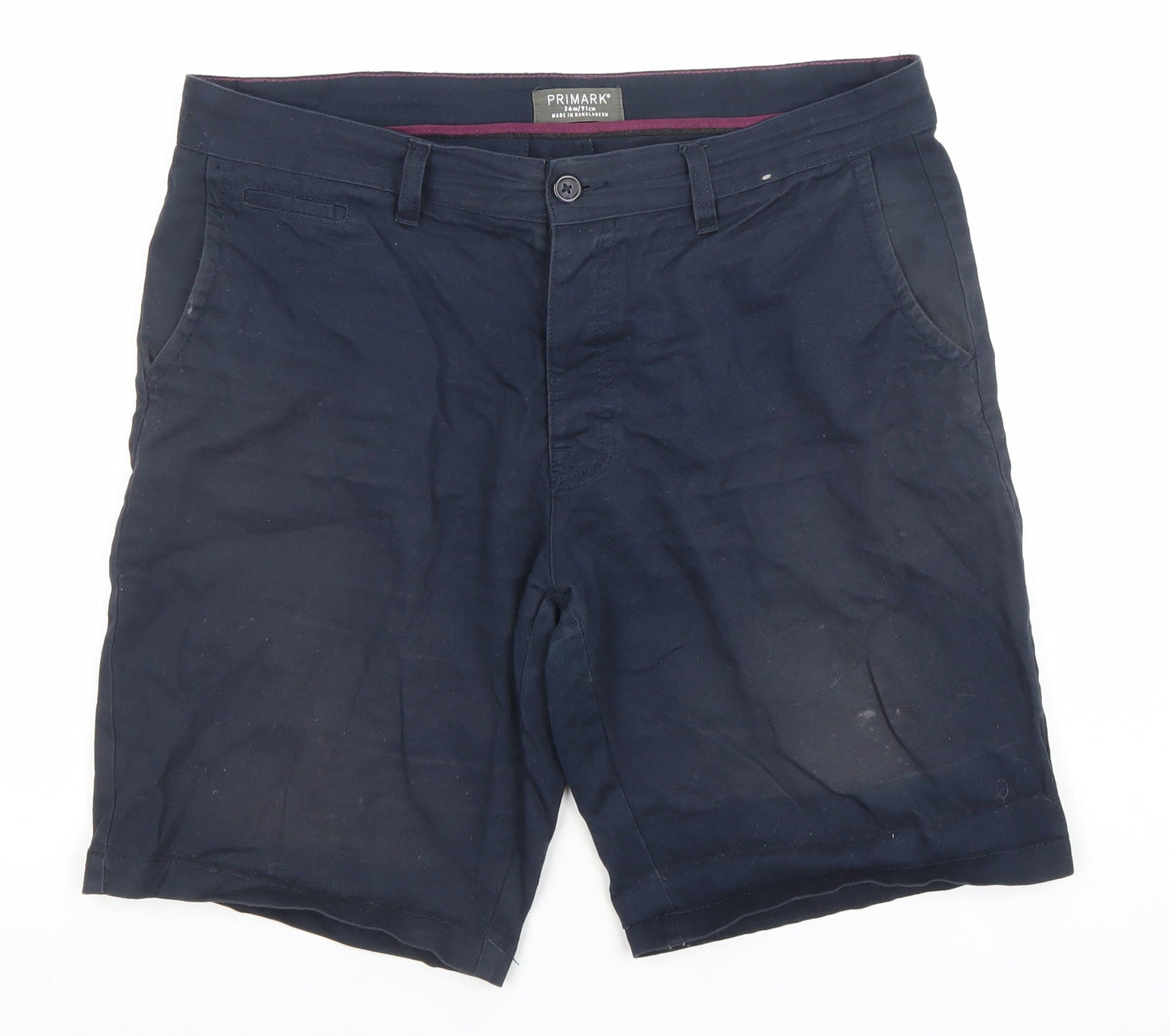 Primark Men's Blue Chino Shorts Size L 36in Regular Fit