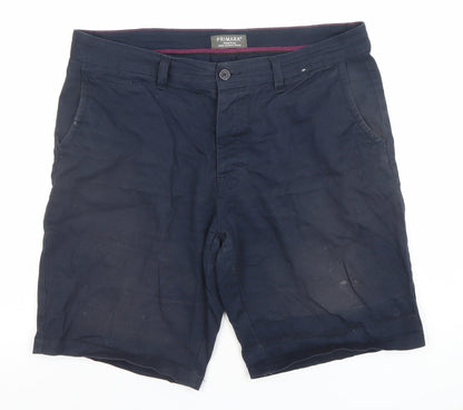 Primark Men's Blue Chino Shorts Size L 36in Regular Fit