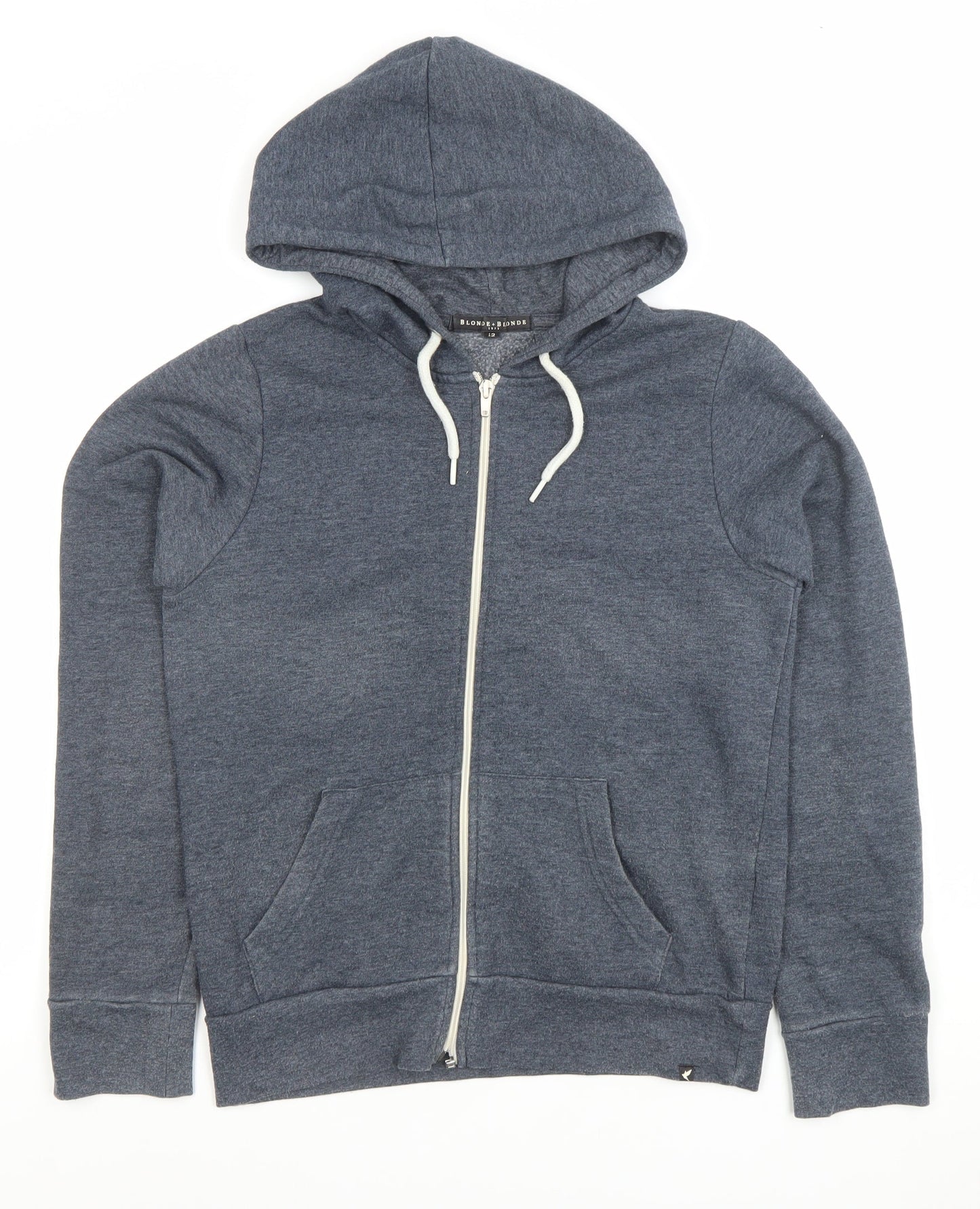 Womens UK Size 12 Blonde + Blonde Blue Full Zip Hoodie