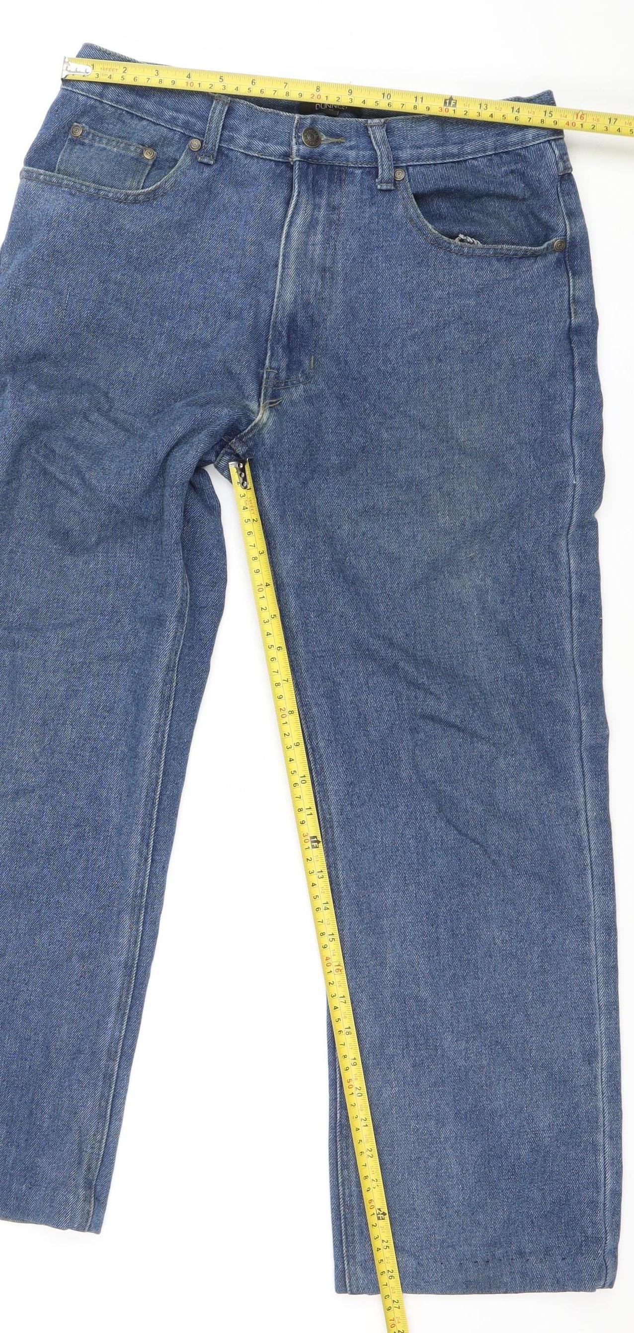 Mens UK Size M Dunnes Regular Fit Straight Blue Jeans
