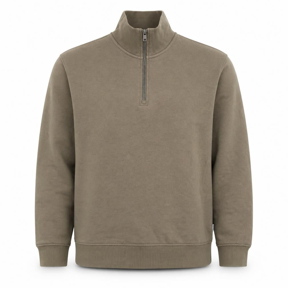 Mens UK Size L JACK & JONES Brown Henley Sweatshirt