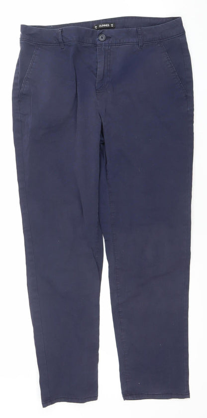 Womens UK Size 12 Dunnes Regular Fit Chino Blue Trousers
