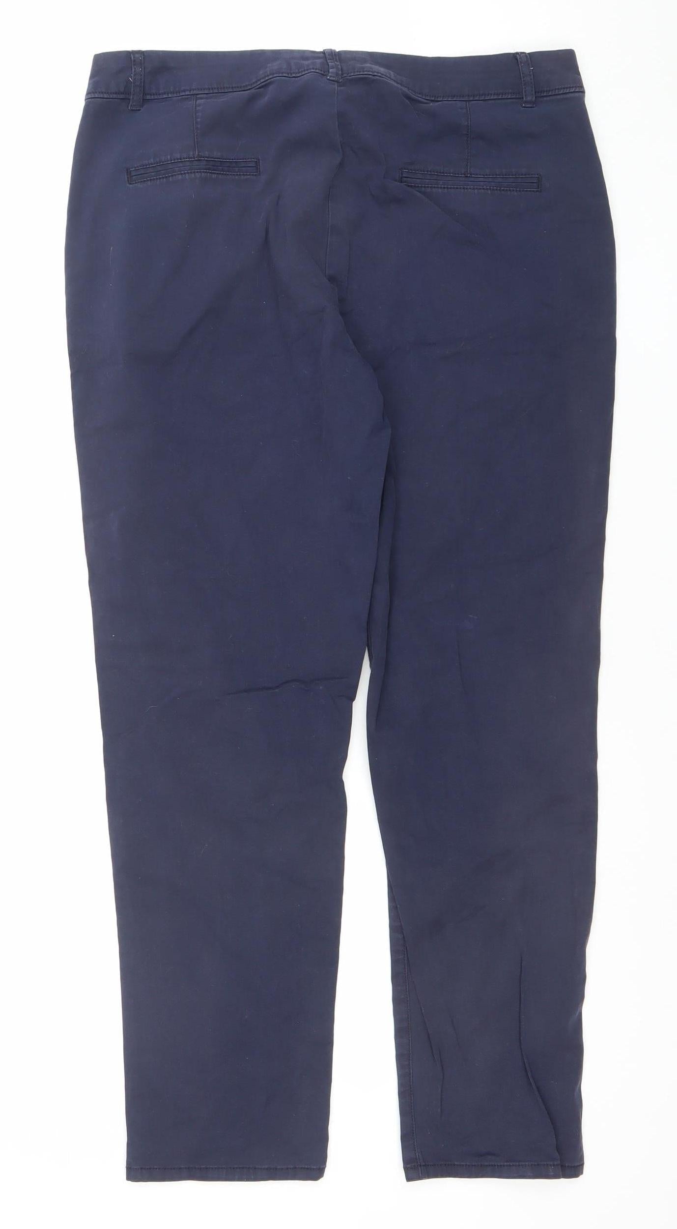 Womens UK Size 12 Dunnes Regular Fit Chino Blue Trousers