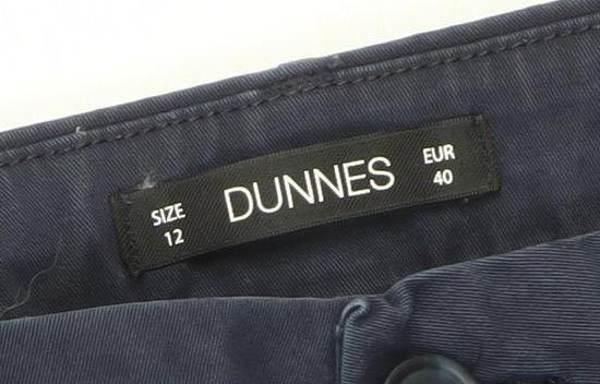 Womens UK Size 12 Dunnes Regular Fit Chino Blue Trousers