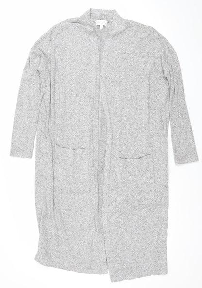Womens UK Size 10 Apricot Grey Cardigan Jumper