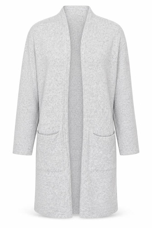 Womens UK Size 10 Apricot Grey Cardigan Jumper