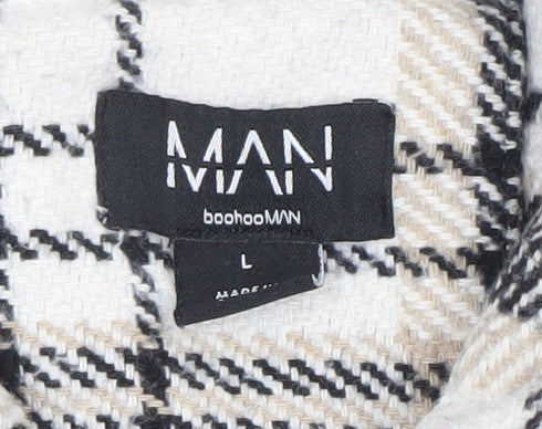 Mens UK Size L boohooMAN Multicoloured Shacket