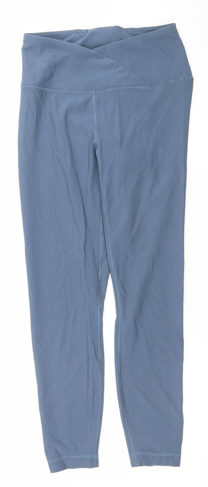 Womens UK Size S 90 Degree Athletic Fit Leggings Blue Leggings