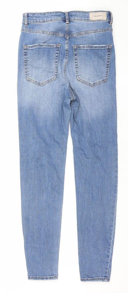 Pull & Bear Women's Blue Mom Jeans Size 8 High Rise Denim
