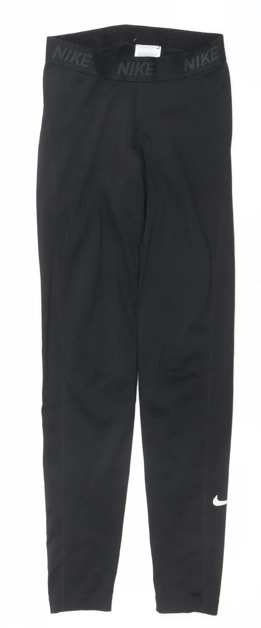 Womens UK Size XS Nike Athletic Fit Leggings Black Leggings