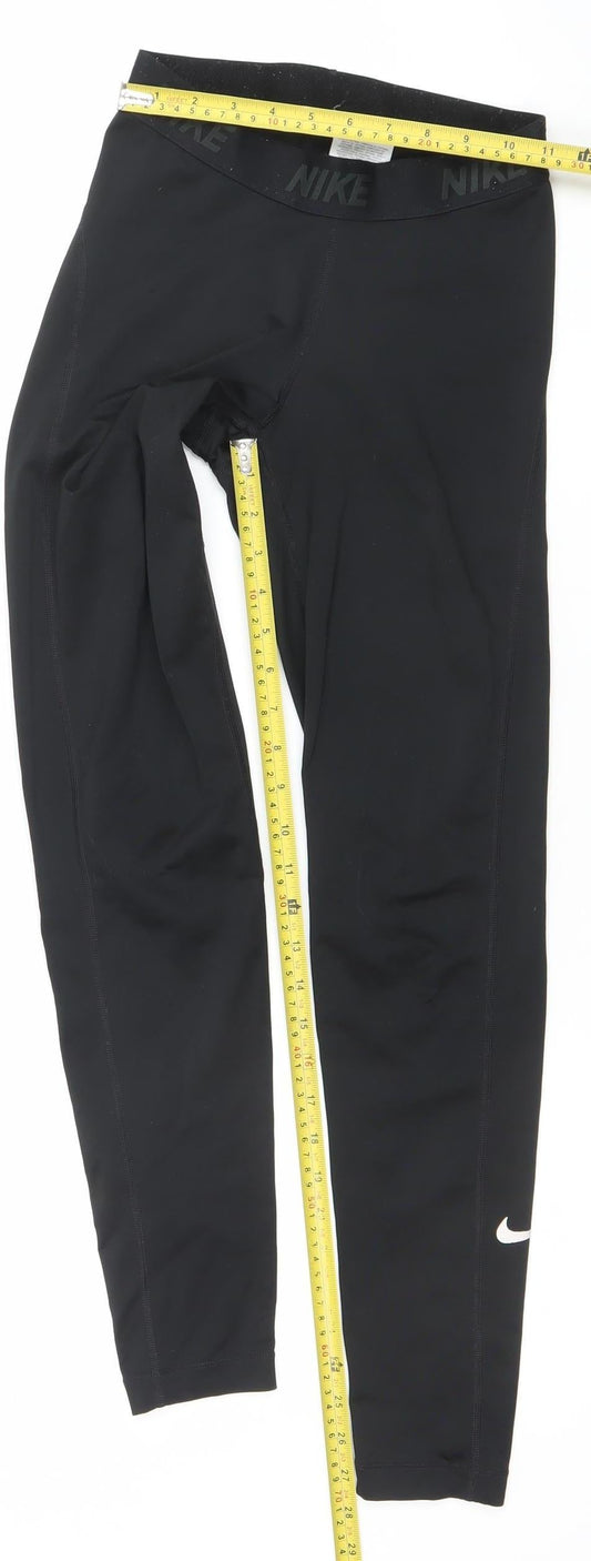 Womens UK Size XS Nike Athletic Fit Leggings Black Leggings