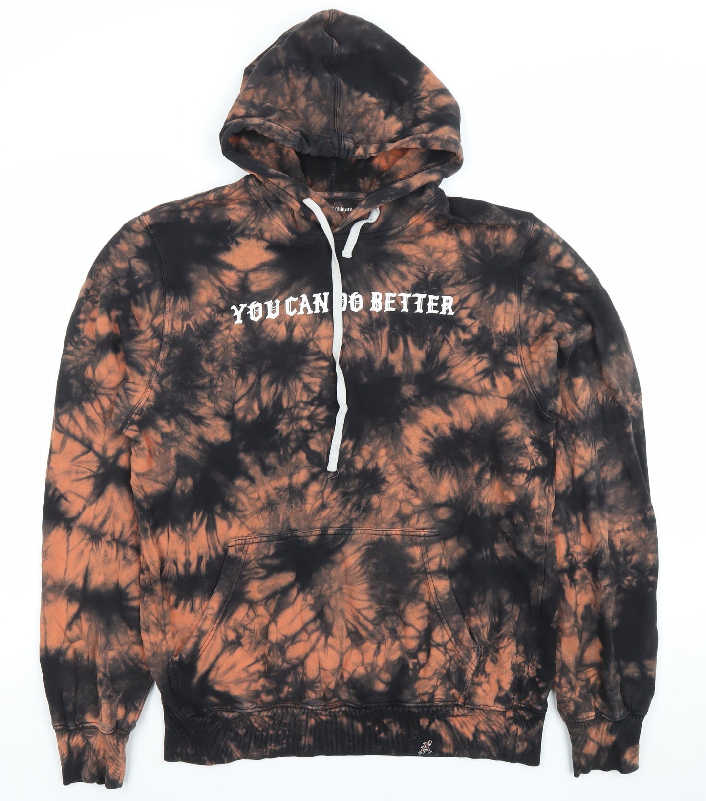 Youths in Balaclava Men's Brown Black Tie Dye Pullover Hoodie Medium